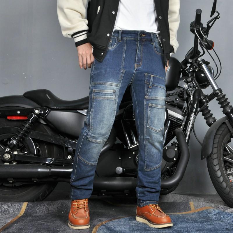 VOLERO Motorcycle Jeans Men Women Casual Cargo Multi-pocket Biker Off-road Riding Pants