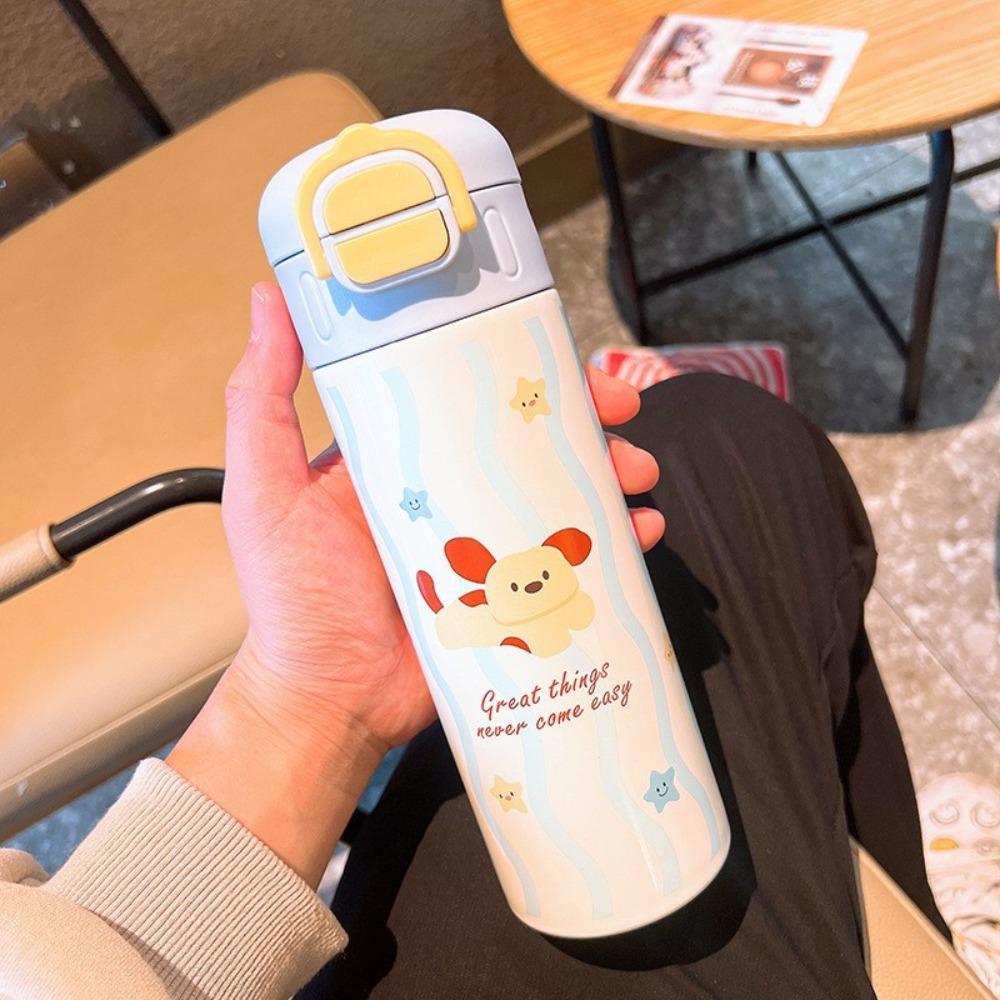 520ml Capacity Thermos Cup Double-layer Vacuum Cup Portable Vacuum Flask  Hot Travel