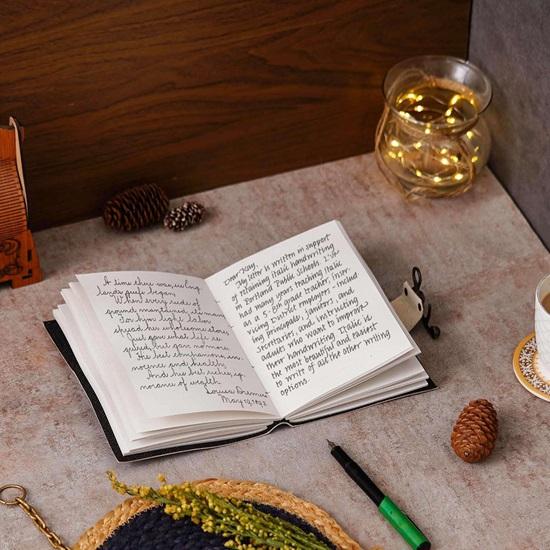 Originální prémiový kožený deník se zipem, 200 bílých ručně vyráběných stran