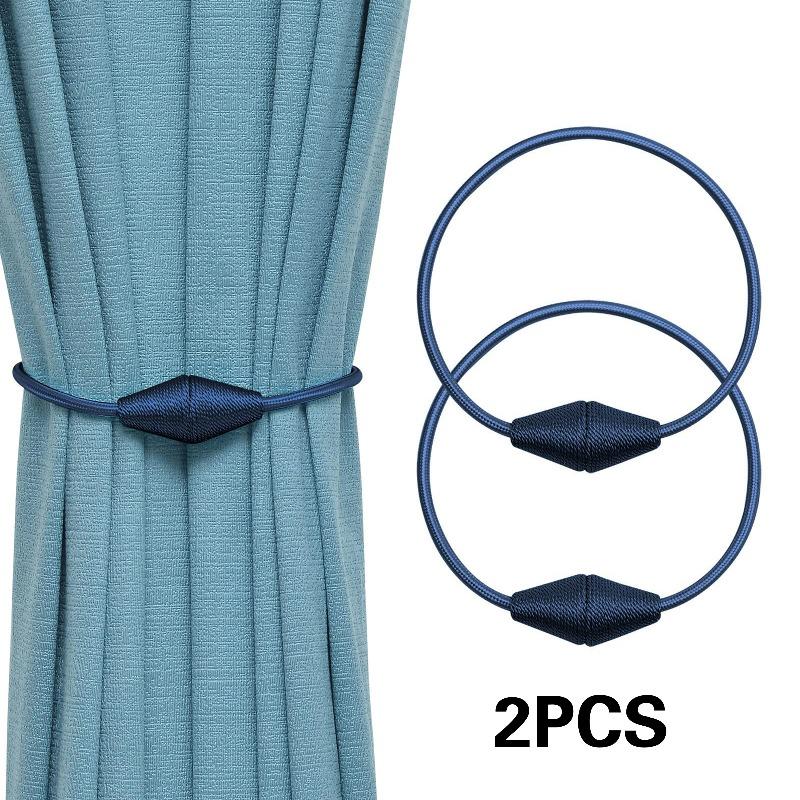 2pcs European Style Conical Shaped Strong Magnetic Curtain Tiebacks for Thin or Heavy Curtains, Suitable for Home, Living Room