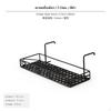 2Tier Iron Desk Organizer Rack with pegs, Hanging Storage Shelf, NoInstall for Office Living Room