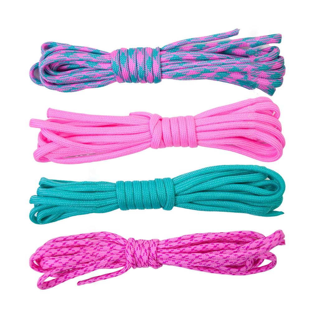 4Pcs 4mm Paracord Rope String 3meter/9.84ft Long Each for Keychain Bracelets Jewelry Making Outdoor Gear Accessories