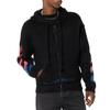 Off-White Nylon Blend Hooded Zip-Up Knitwear Men Tops Black OMHA073E19B020241088