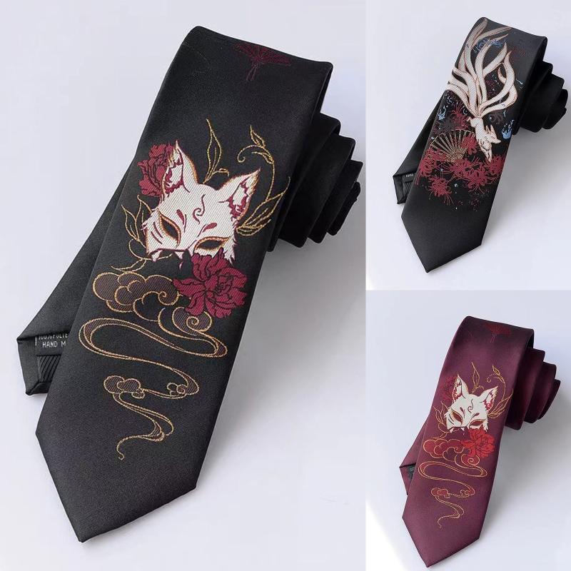 JK Uniform Tie Fox Tie Men Anime Ties For Men Hanfu Costume Photography Props Halloween Cosplay Props