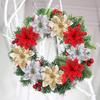 Große künstliche Weihnachtsblumen Glitzer Christbaumschmuck DIY Kranz Simulation Floral Hochzeit Neujahrsparty Heimdeko