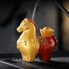 Color-Changing Horse Tea Pet: Resin Ornament for Creative Office and Tea Table Decor