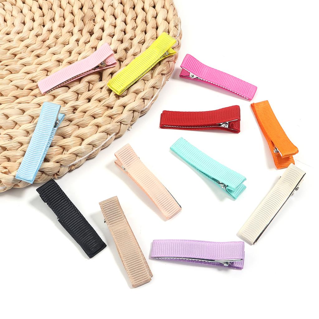 10pcs/Bag Multicolor Cloth Wrapped The Metal Duckbill Hair Clip For Jewelry Making Hairpins DIY Hairpins Base Decorations