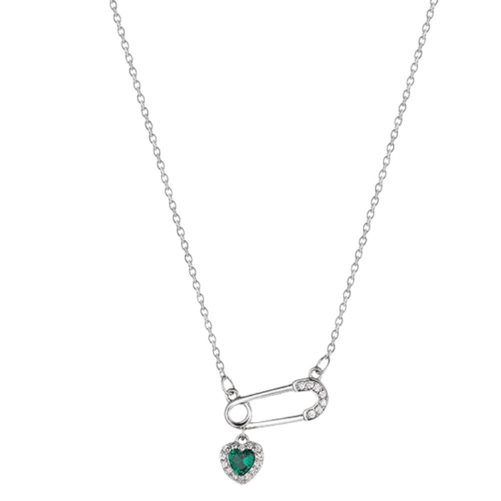 Safety Pin Clip Love Pendant Necklace For Women Hollow Jewelry Chains Choker Tassel Women's Nec S2G0