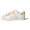 Adidas Originals SUPERSTAR Abrasion Resistant Low top Skateboard Shoes Women's White Yellow Sneakers IF1805