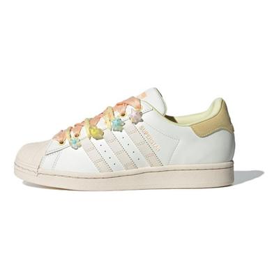 Originals SUPERSTAR Pantofi de Skate Low top Rezistenți la Abraziune pentru Femei Adidași Albi Galbeni IF1805