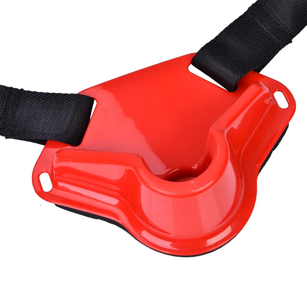 Boat Rock Fishing Rod Pole Holder Adjustable Waist Fighting Belt Tackle Accessories (Red)