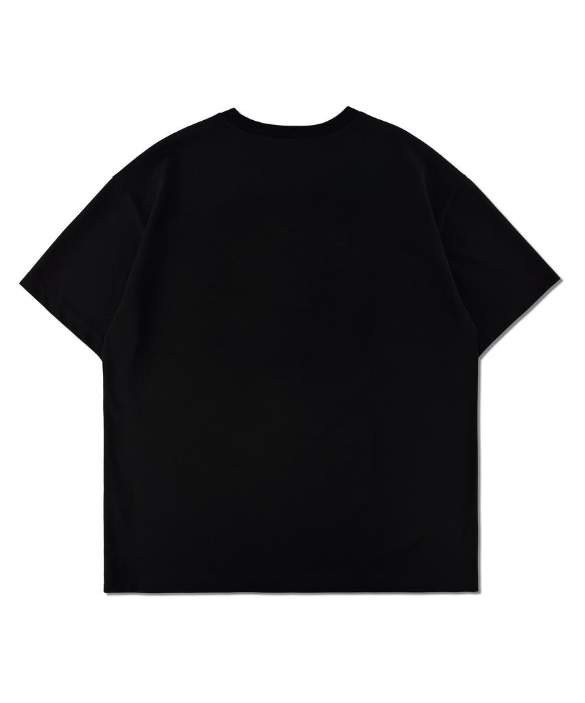 BUNKERBUSTER Grunge Lettering Print Short Sleeve T-Shirt Mq7Tu426_Black