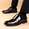 2025 direct sales glossy leather shoes men's casual formal wear business inner height increase men's shoes