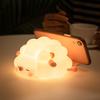 LED Night Lights Cute Sheep Panda Silicone Lamp USB Rechargeable Timing Bedside Room Decor Kids Baby Nightlight Birthday Gift