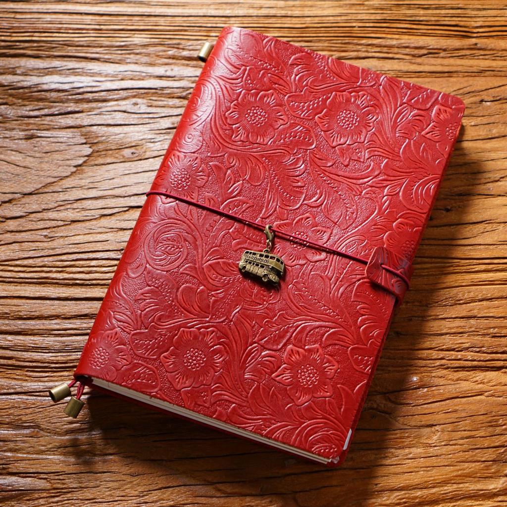 2026 Retro Carved Cowhide Travel Notepad Handmade Notebook Stationery Handbook Creative Diary