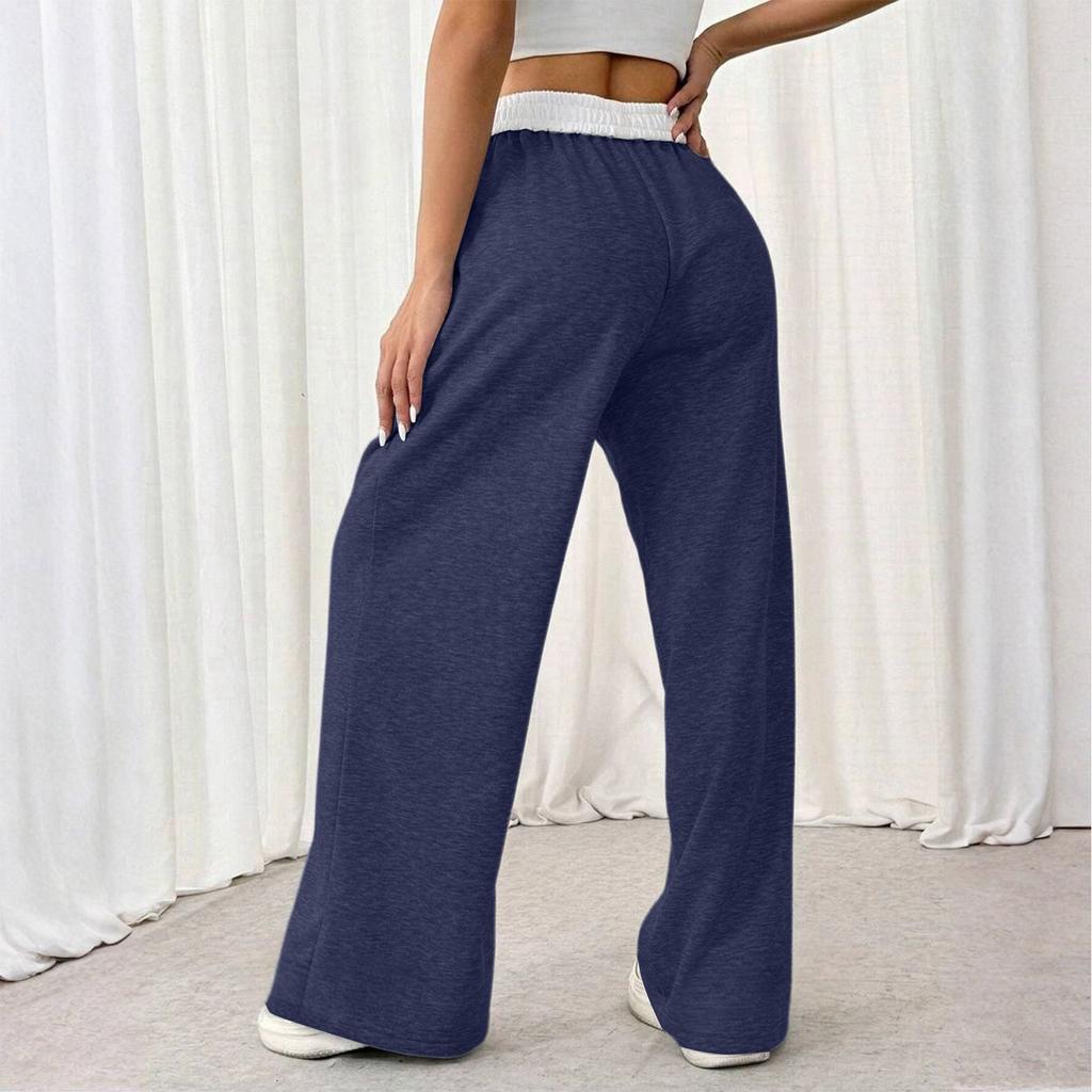 Women's Casual Sports Multi-pocket High Waist Sweatpants Loose Fashion Trousers