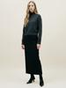 STAY WITH ME Fine Wool Half-Neck Sweater_Charcoal Grey