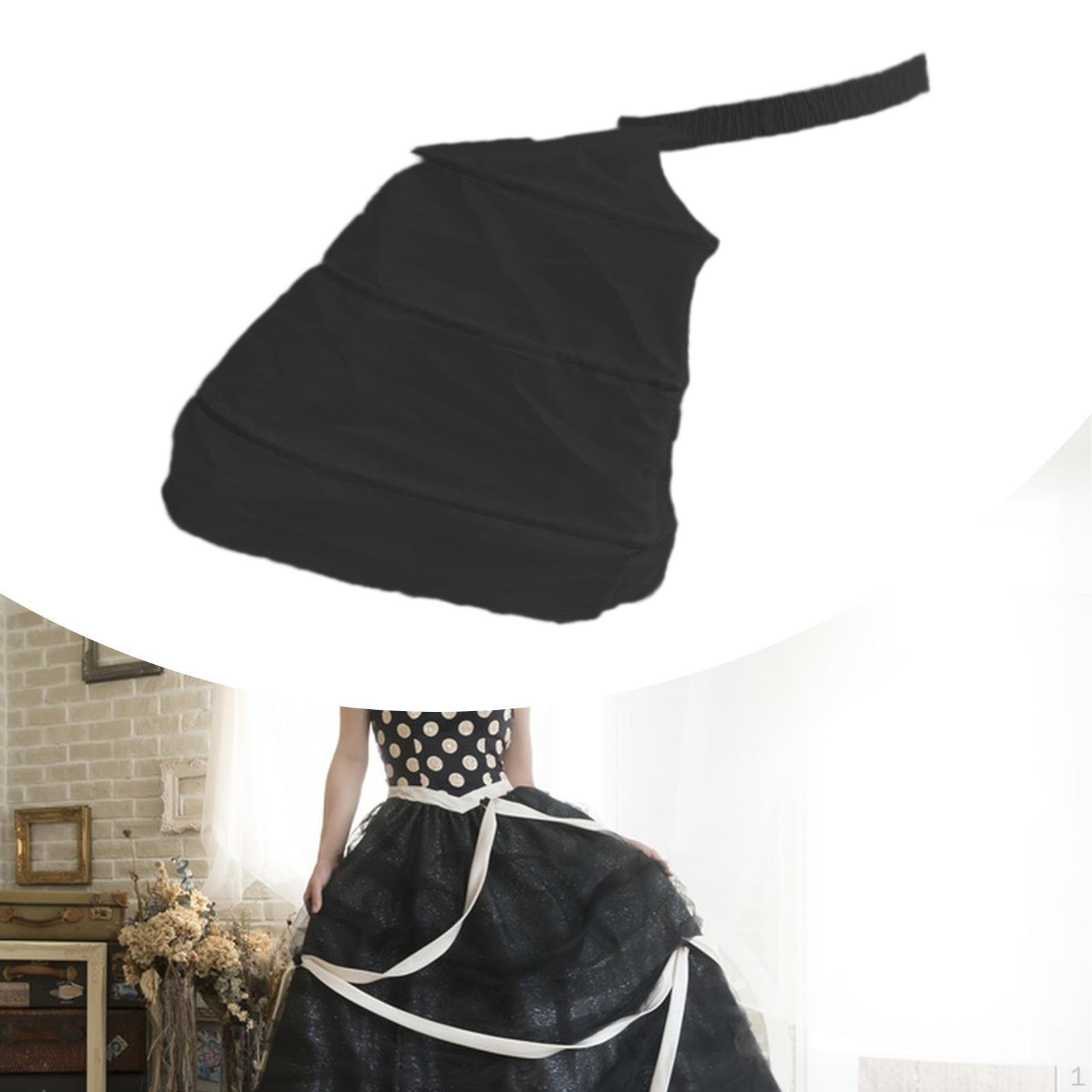 

Женская нижняя юбка Panier Hoop Регулируемая клетка Эластичная талия Выпускной турнюр чёрный