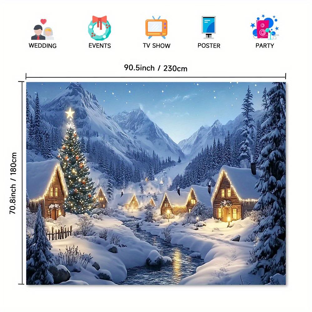 Christmas Village and Snow Forest Set. This stylish festive backdrop fabric is perfect for creating beautiful seasonal cards.ZL