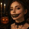 Easy Apply Horror Mouth Art 3Pcs Realistic Scary Tattoos for Halloween Zombie Vampire Clown Party, Waterproof Novice Friendly Face Stickers