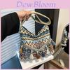 Ethnic Style Casual Shoulder Bag With Tassels For Daily Use And Travel