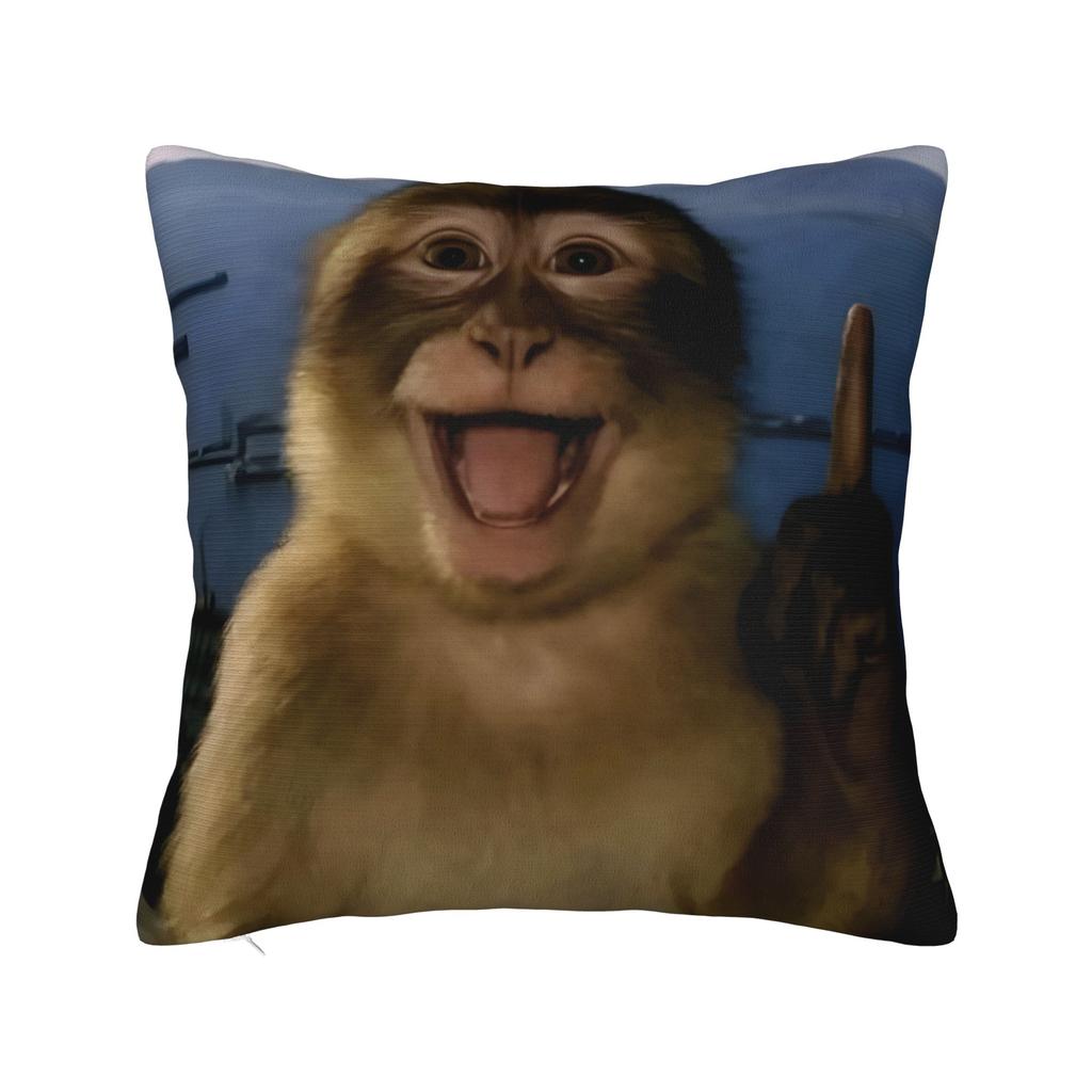 Thinking Monkey Meme Pillowcases Accessories Soft Cushion Cover Gift Throw Pillow Case Cover Bedroom Multiple Sizes
