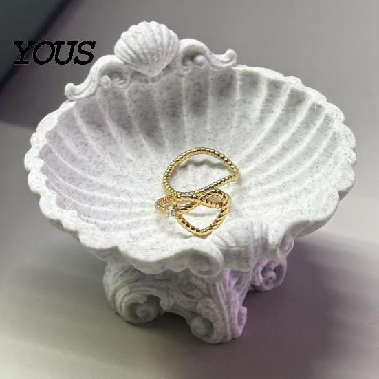 Sweet Style Jewelry Holder 3D Printed Shell Tray, Decorative Desktop Storage Organizer for Dressing Tray Table, Opening Trinket Dish Rings