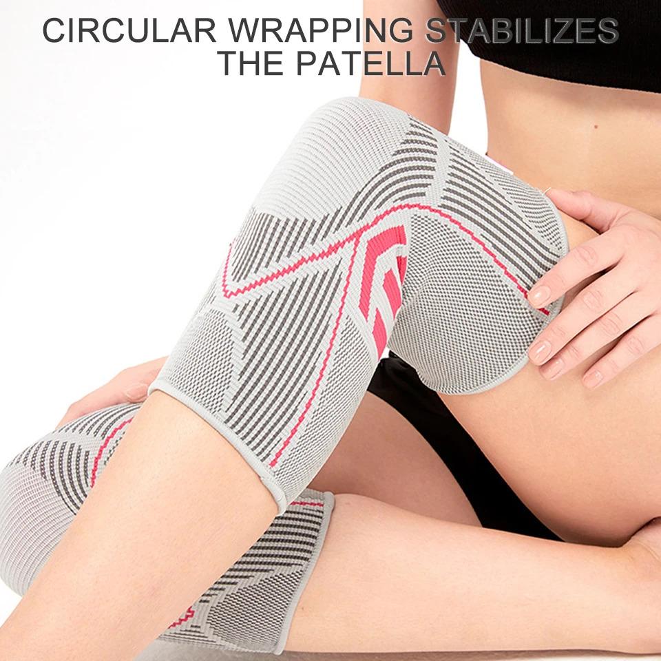 1Pcs Outdoor Sports Knee Pads Thin High-Elastic Knitting Mountain Climbing Hiking Anti-Slip Meniscus Injury Prevention Men Women