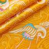 Chinese Style Handmade Silk Satin Fabric Cheongsam Stage Decorative Pillow Embroidered Tissue Paper Crane Pattern Dress Material