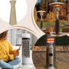 Patio Heater Cover With Zipper Heavy Duty 420D Dust-proof Protector Standing Pyramid Heater Cover For Lawn Deck Tan Garden Yard