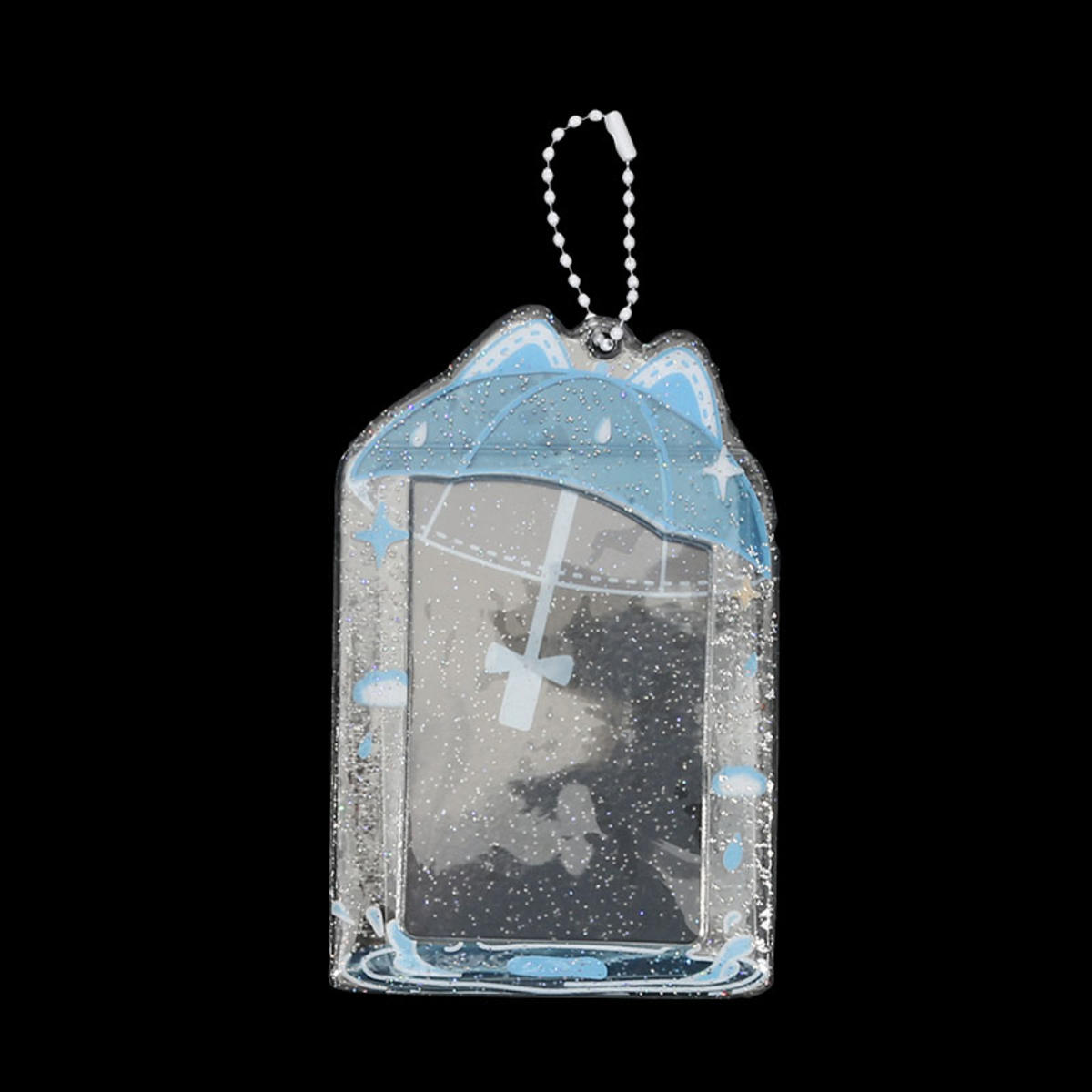 

3-дюймовый держатель для фотокарточек с брелоком, рукава для фотокарточек, держатель для ID-бейджа, протектор для карт, мини-альбом one size синий