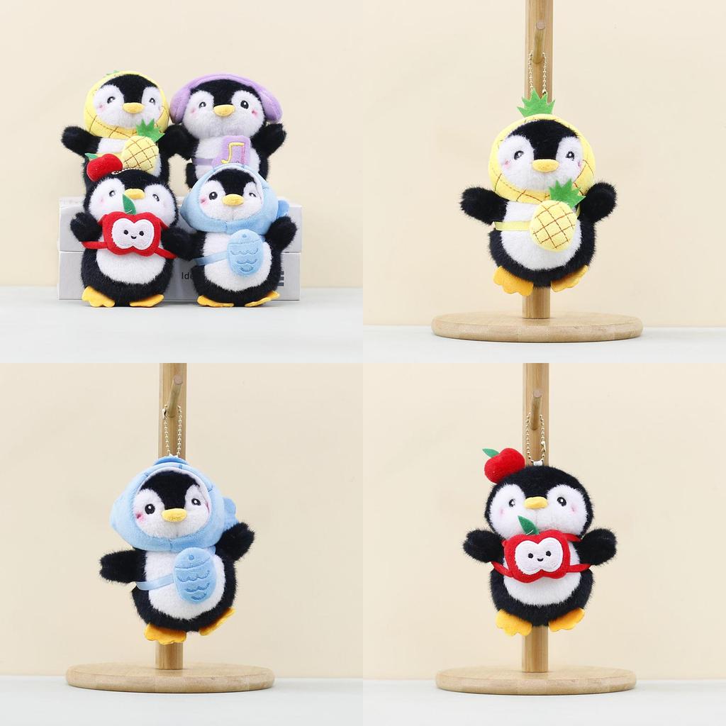 Penguin Plush Toy Keychain Cute Animal Stuffed Doll With Pp Cotton Filling For Bag Decor