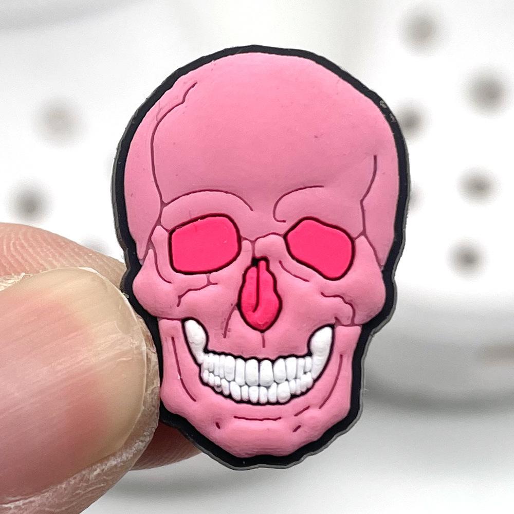 Shoe Charms Accessories Decoration Cute Pink Hole Shoes Flower Shoe Buckle PVC Soft Plastic Cartoon Detachable Match 1pcs