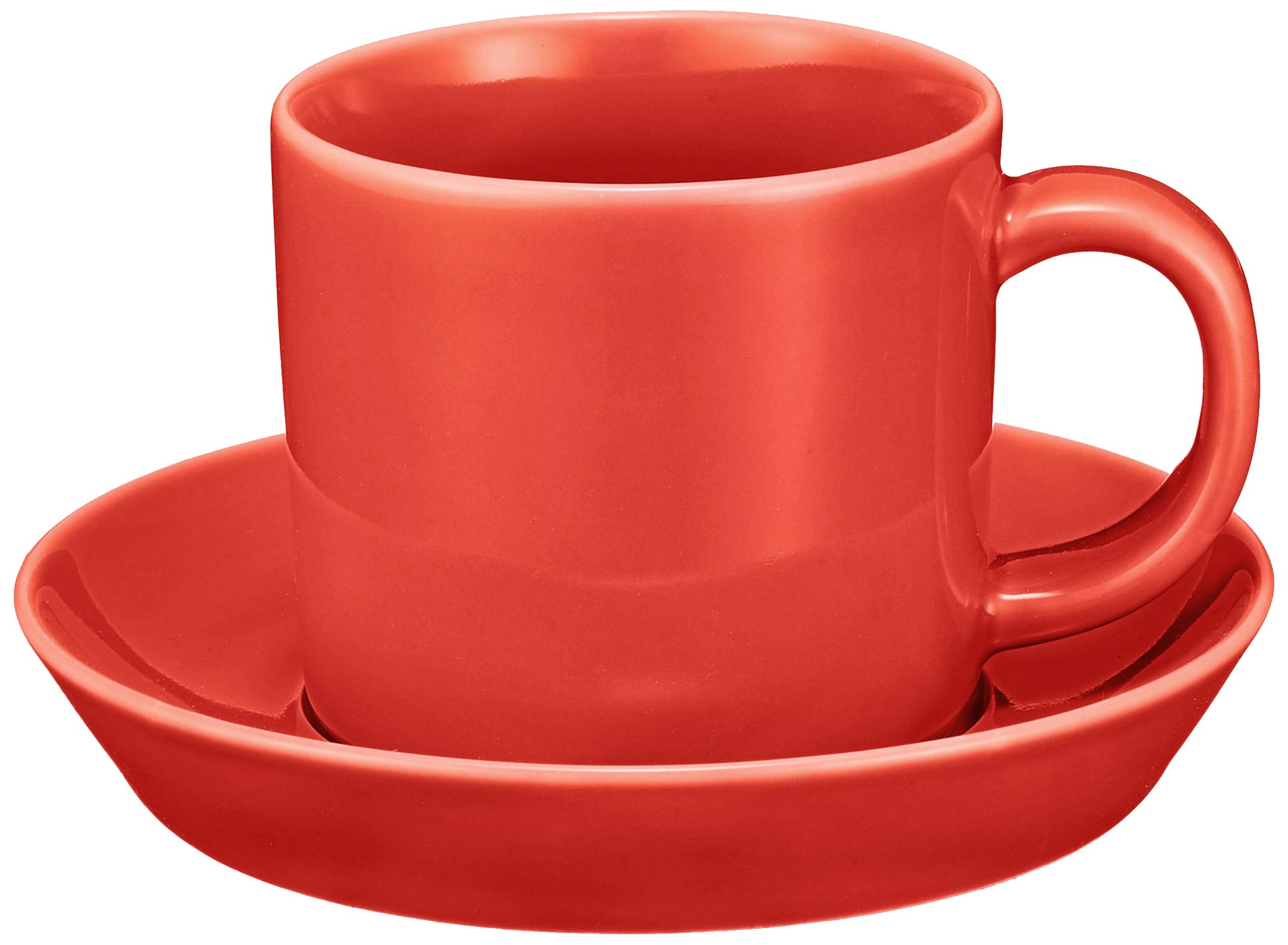 

Hasami Ware Demitasse Cup 18291 Common & Saucer, Red,