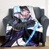 1pc KPop Flannel Throw Blanket HD Printed Lightweight Soft Warm All Season Blanket for Sofa, Bed, Travel, Camping Machine Washable
