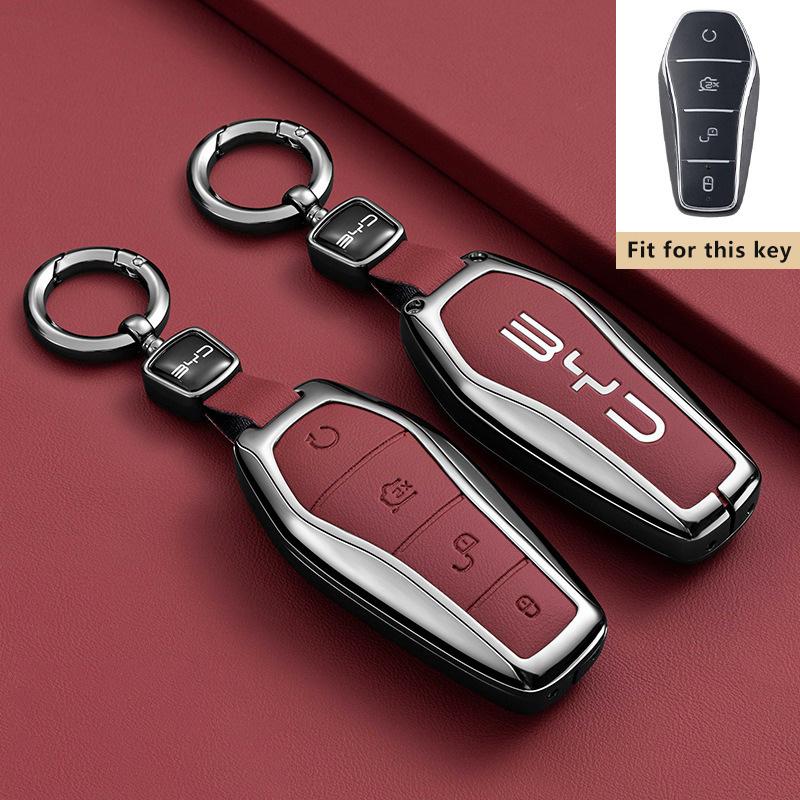 Car Key Case for BYD Song Plus Pro Gm-i 2022 2025 2026 Llavero Keychain Remote Protection Cover Bag Shell Housing Ring Holder Fo