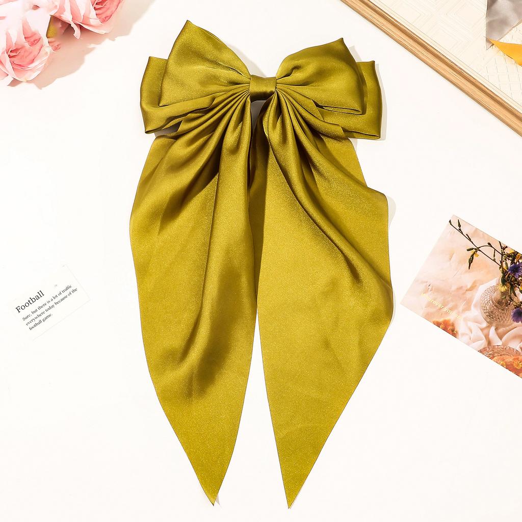 Elegant Bow Barrettes Women Temperament Ponytail Hairpin Hair Clip Girls Black Red Big Ribbon Hair Clip Fashion Hair Accessories