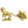 Bronze Horse-drawn Carriage Yuanbao Ornament Zodiac Horse Carriage Home Decoration Opening Ceremony Craft Gift