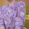 2026 Summer Women’s Plus Size Printed Three-Quarter Sleeve Shirt