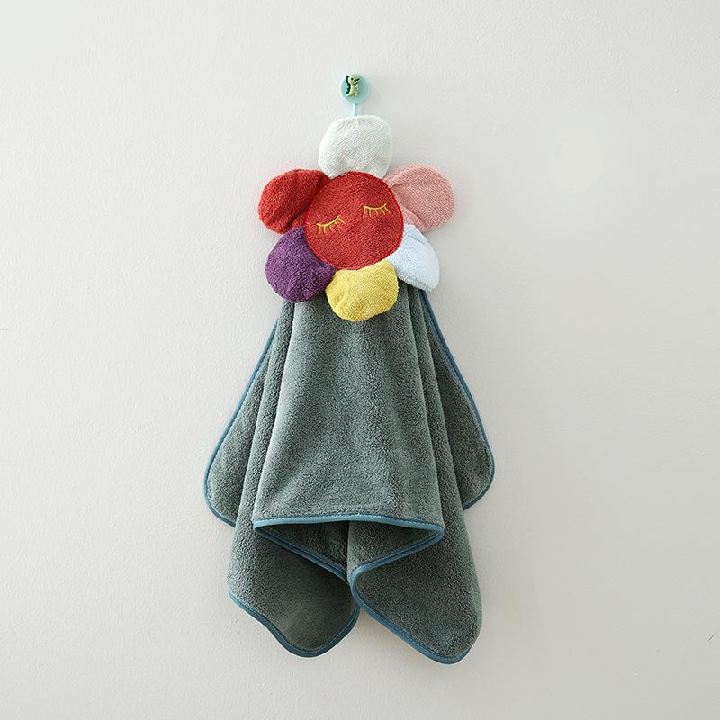 Cartoon Frog Coral Velvet Towel Household Thickened Water-absorbent Quick-drying Hair Drying Towel