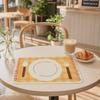 Rectangular Plaid Placemat, Heat Resistant Non-Slip Colorful Dining Placemat, Cute Tableware Patterns, Artificial Leather Table Protector Mat