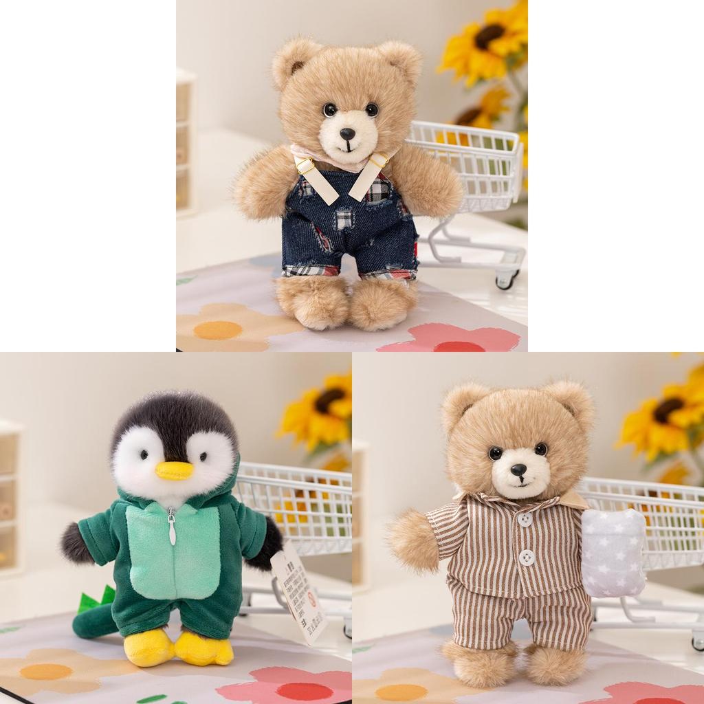 Cute Penguin And Bear Plush Toys With Soft Cotton Fill For Kids Birthday Gift
