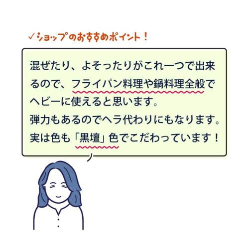 Kyoto Katsugu Multi-Function All-Silicone Spoon, Ebony, 27cm, Made In Japan, 4580047176990