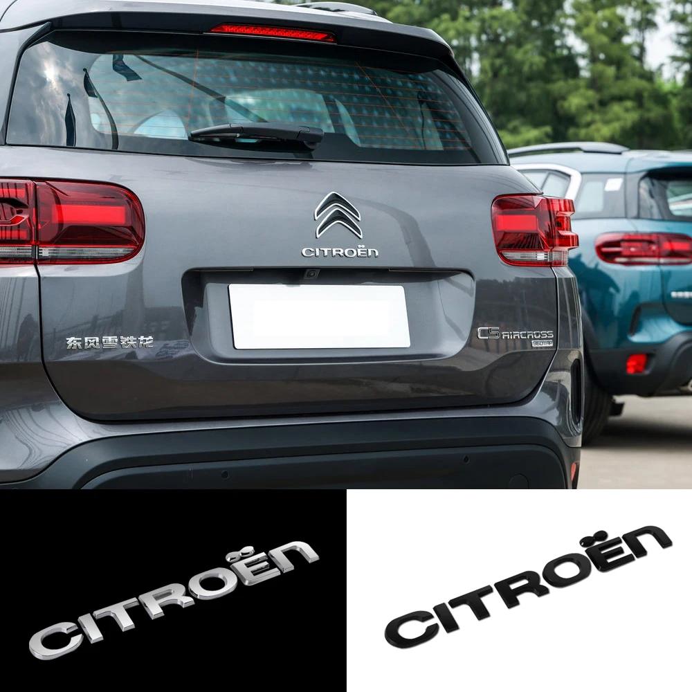 3D ABS Auto Heckklappe Logo Buchstaben Aufkleber Dekoration Zubehör für Citroën C5X C6 DS C3-XR C4L C4 C1 C5 C6 VTS C-ELYSEE