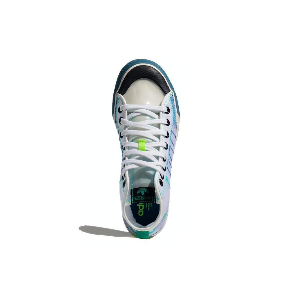 adidas Nizza High RF 'White Lush Blue' (Unisex) Cloud White / Lush Blue / Legend Ink Skateboard Shoes FY3093
