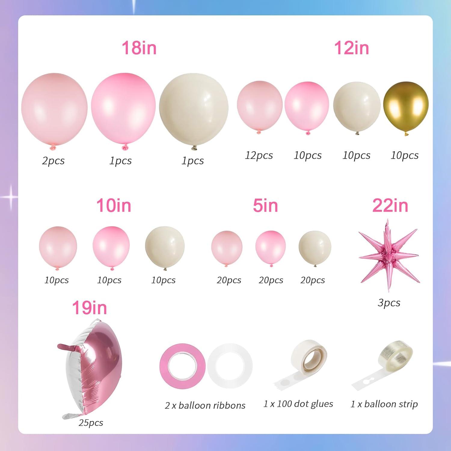 

Various balloon backdrop sets | Aluminum and latex balloons for birthday parties, baby showers, bridal showers decorations as picture