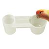 Bird Waterer Drinker Feeder Water Clip for Parrots Double-Port Transparent Supplies Dispenser for Chicken Finches Parakeet