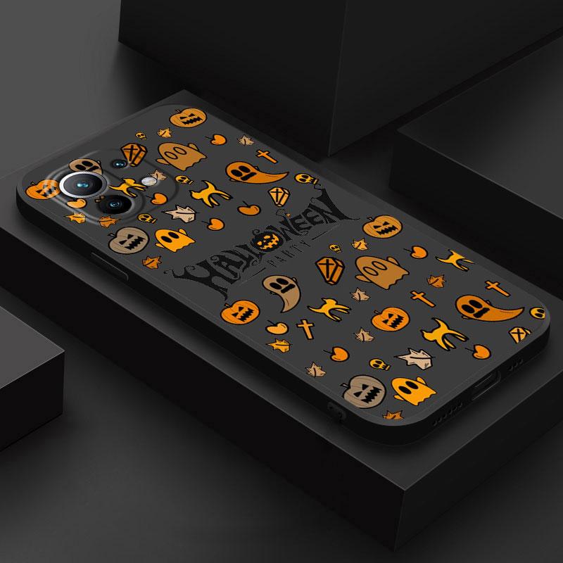 

Happy Halloween Art Phone Case For Xiaomi Mi 14T 13T 12T 11T 10T Pro 11 15 Ultra Poco X7 F7 Pro X3 X5 X6 M5 M7 F6 Silicone Cover Xiaomi Mi 11
