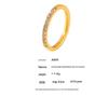 18K Gold Plated Titanium Steel Geometric Zircon Ring - European & American Style