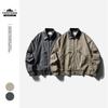 Three-Piece Men's Retro Heavyweight Washed Lapel Workwear Jacket (Style SW1155).